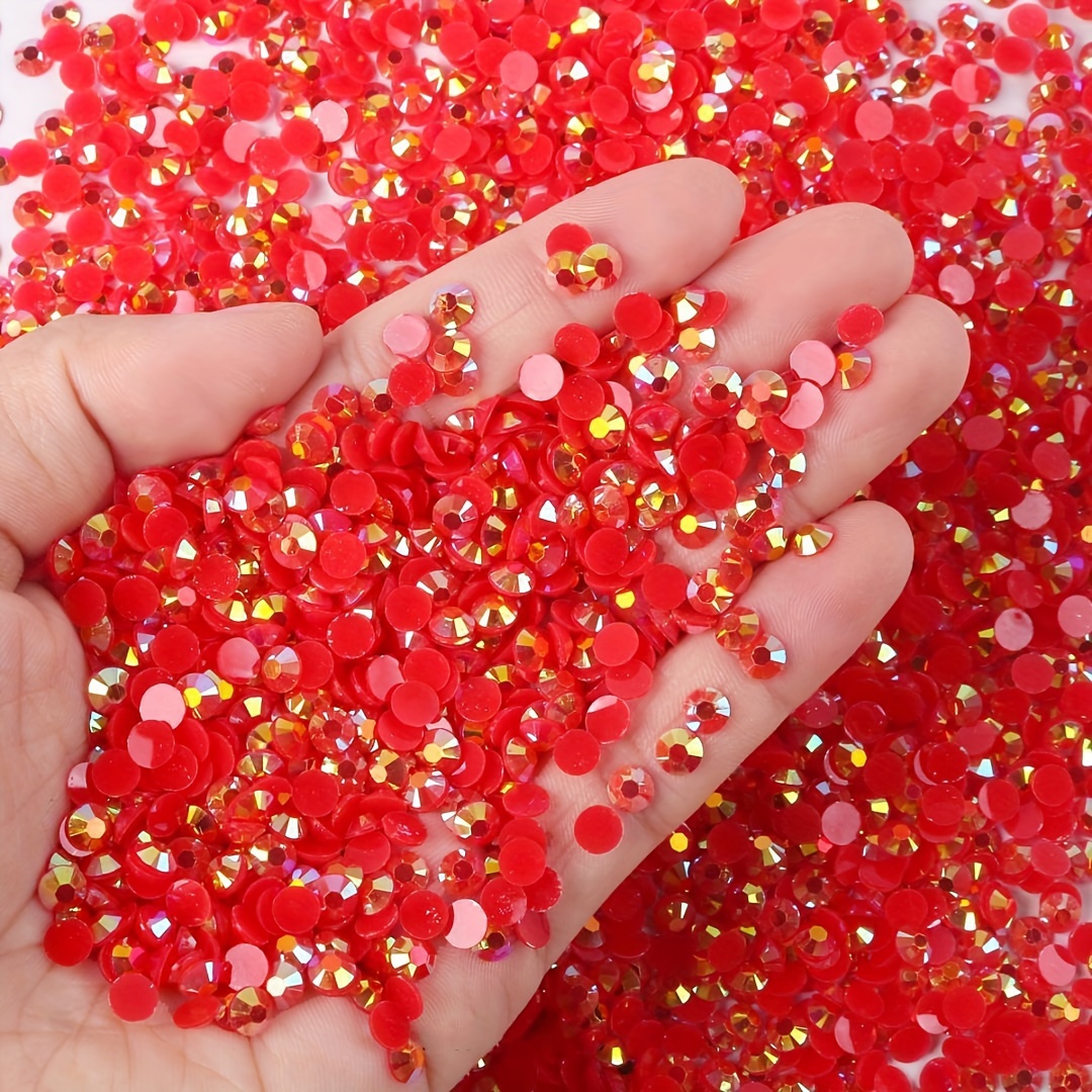 Red Flat Bottom Beads Rhinestone Red Crystal Faceted - Temu