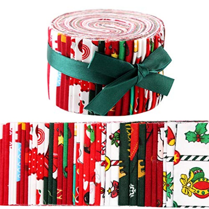 40pcs Jelly Roll Fabric Strips For Quilting, Fabric Jelly Rolls With  Different Patterns