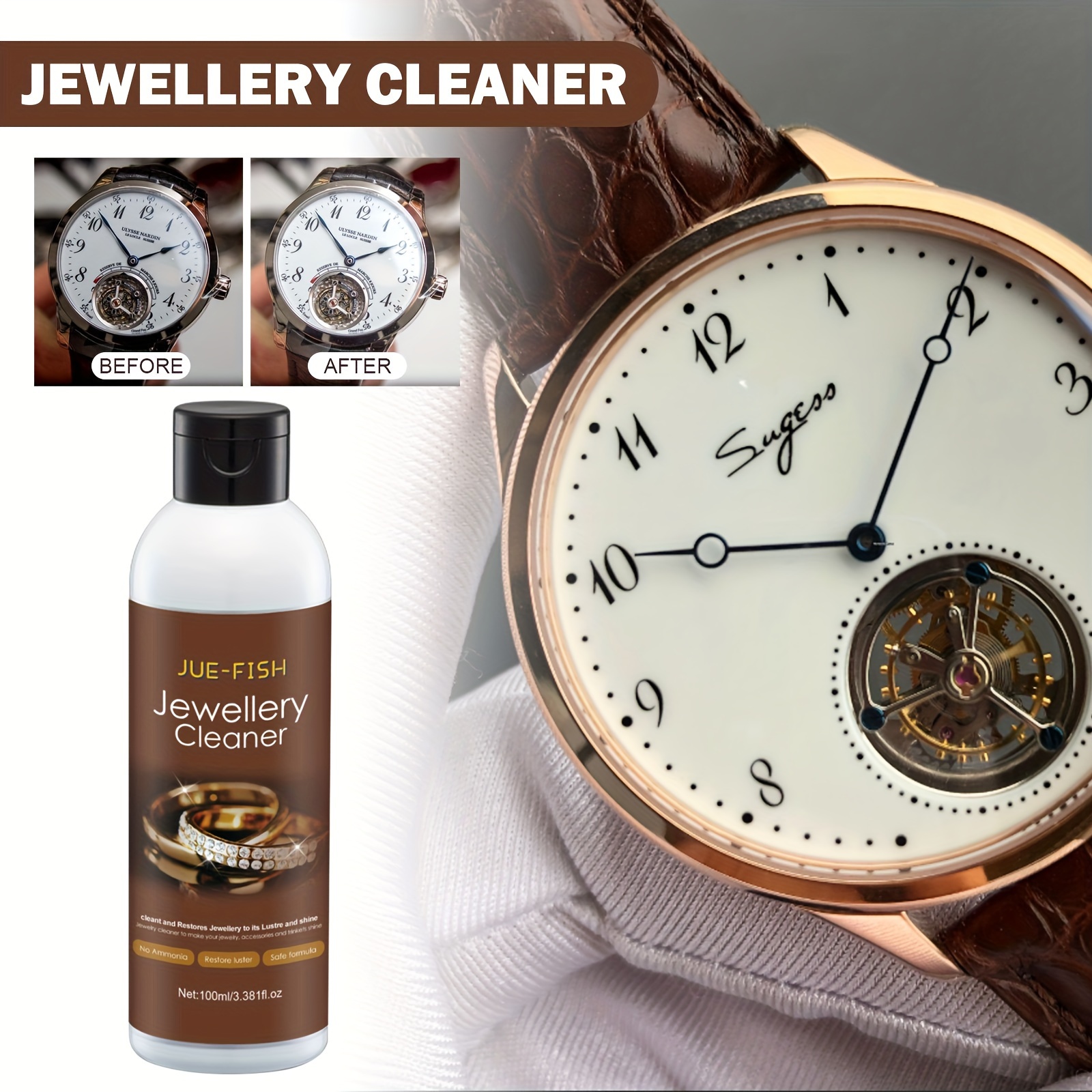 Jewelry Cleaning Solution Cleaning Gold And Silver Glass - Temu