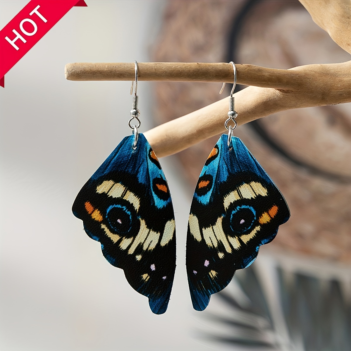 Pendientes largos con colgante de mariposa de cristal, aretes largos con  forma de mariposa de circón, joyería para niñas y mujeres