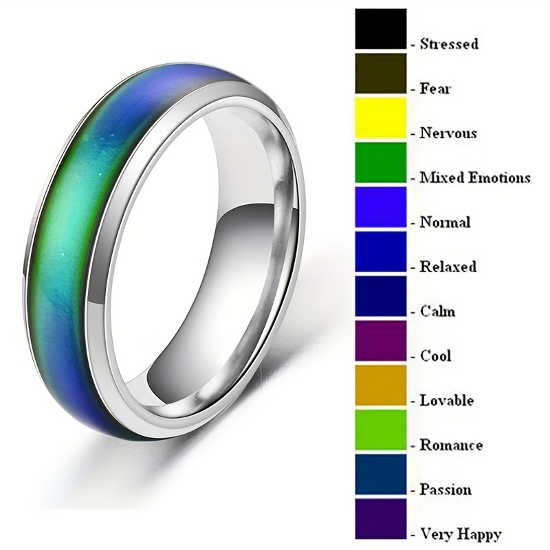  Anillo de joyería para hombre, anillos de hombre, anillos de  acero de titanio, anillos de compromiso de boda, anillo de moda, anillo de  boda vintage simple para hombres punk (color azul