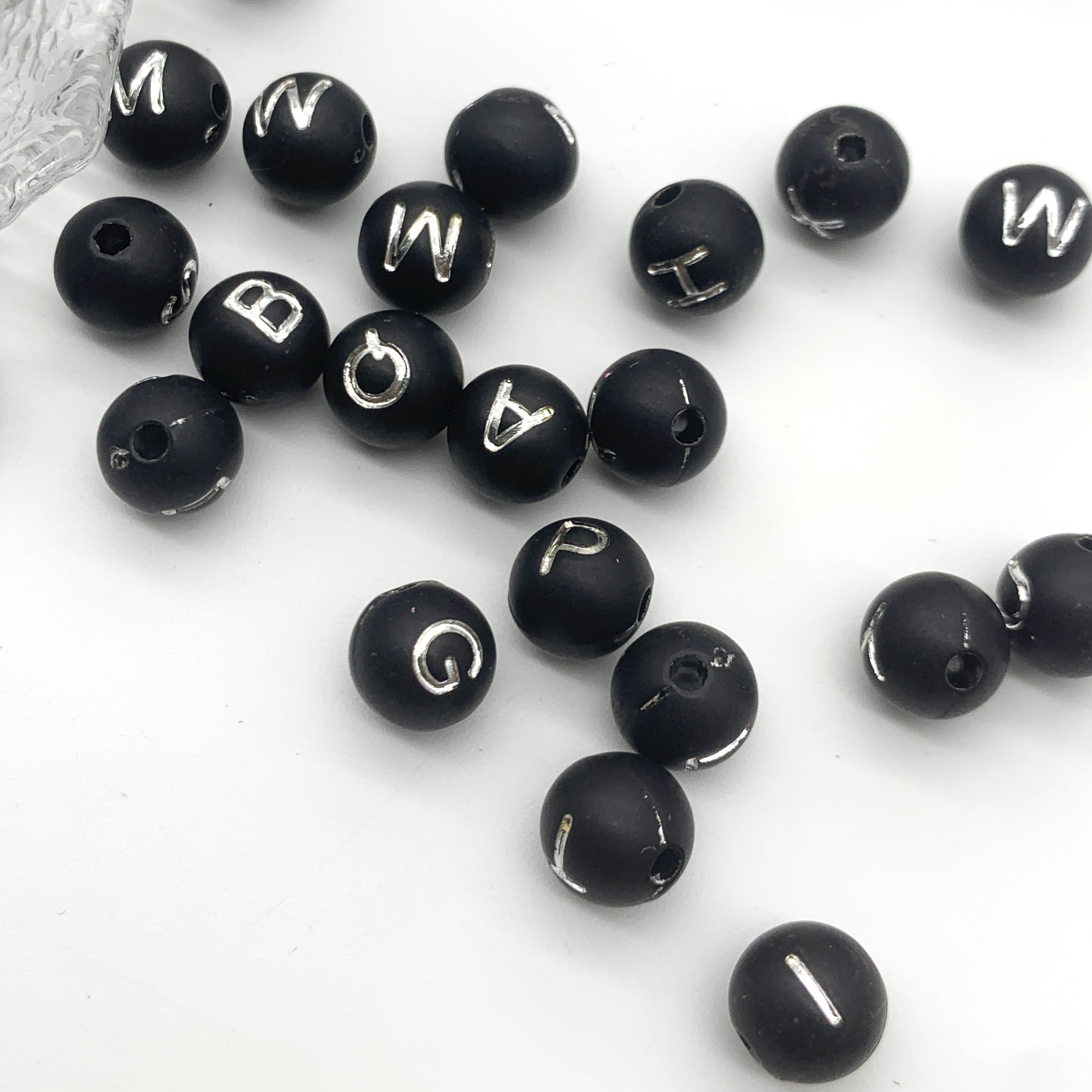 About 30pcs/Lot Black And White Checkerboard Pattern Square Polymer Clay  Loose Spacer Beads For Jewelry Making DIY Bracelet Bag Phone Key Charms  Craft