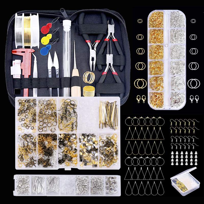  EuTengHao Jewelry Making Supplies Kit Includes Assorted  Beads,Jewelry Charms Findings,Pearl,Spacer Beads Wire Cord Pliers Caliper  for Necklace Earring Bracelet Making Repair,Great Gift for All People