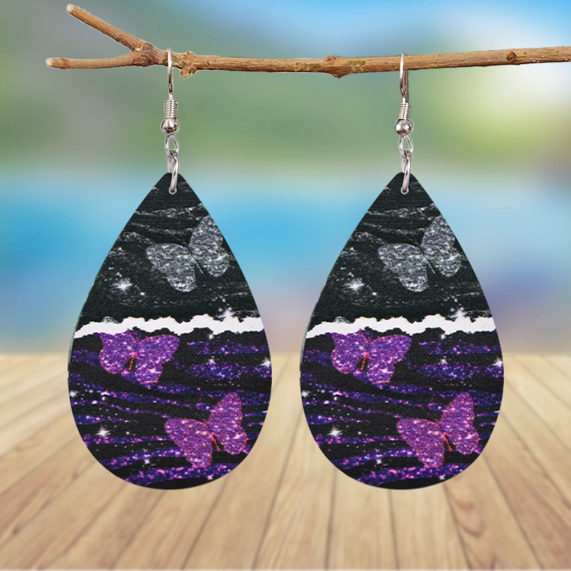 Butterfly Earrings Purple - Temu