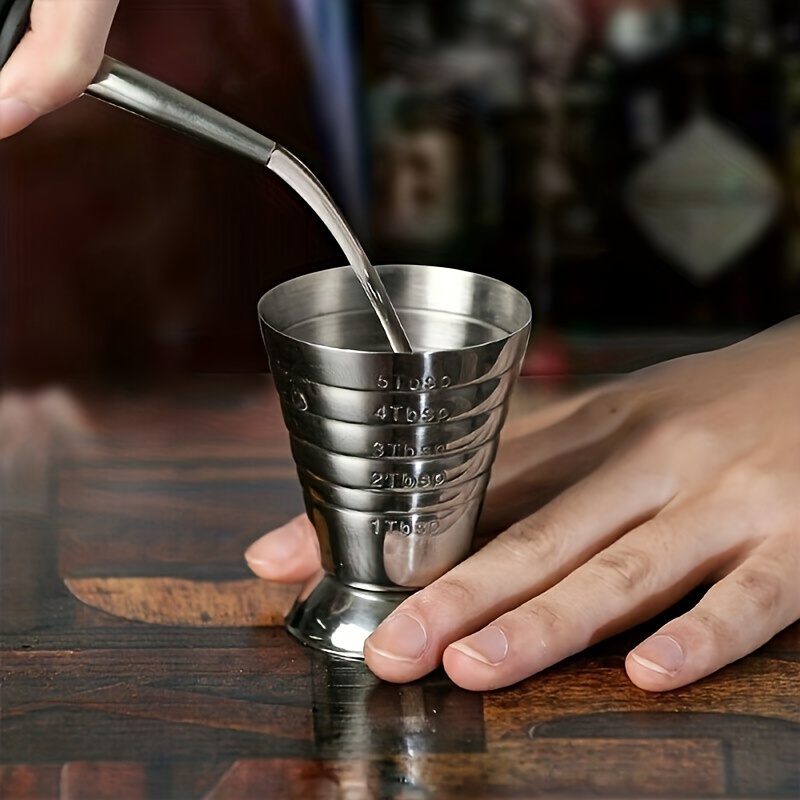 1pc Gadgets Bar Mixed Drink Accessories Cocktail Tools Bar Cocktail Shaker  Jigger 75ML Measure Cup Stainless Steel