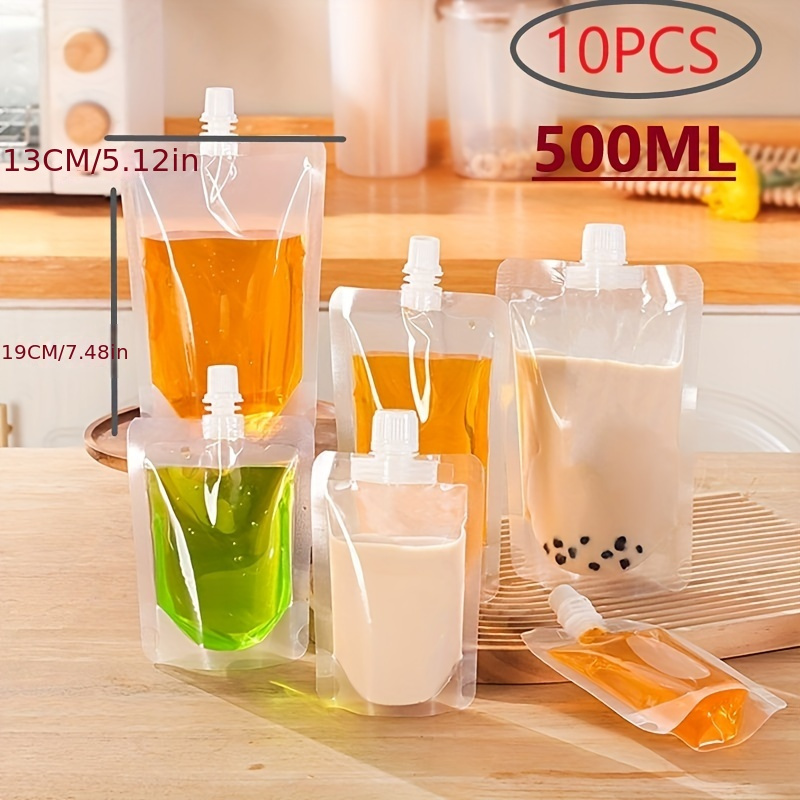 Plastic Flasks Reusable Liquor Drink Juice Pouches With - Temu