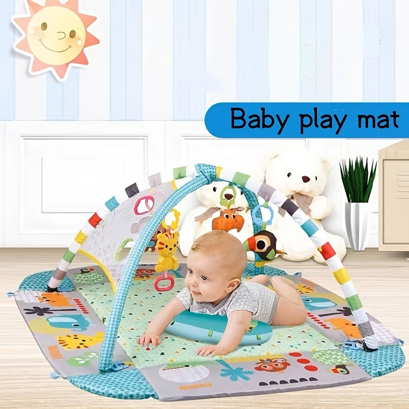 Muslin Baby Play Mat  Playpen Mat - Large Padded Tummy Time Activity