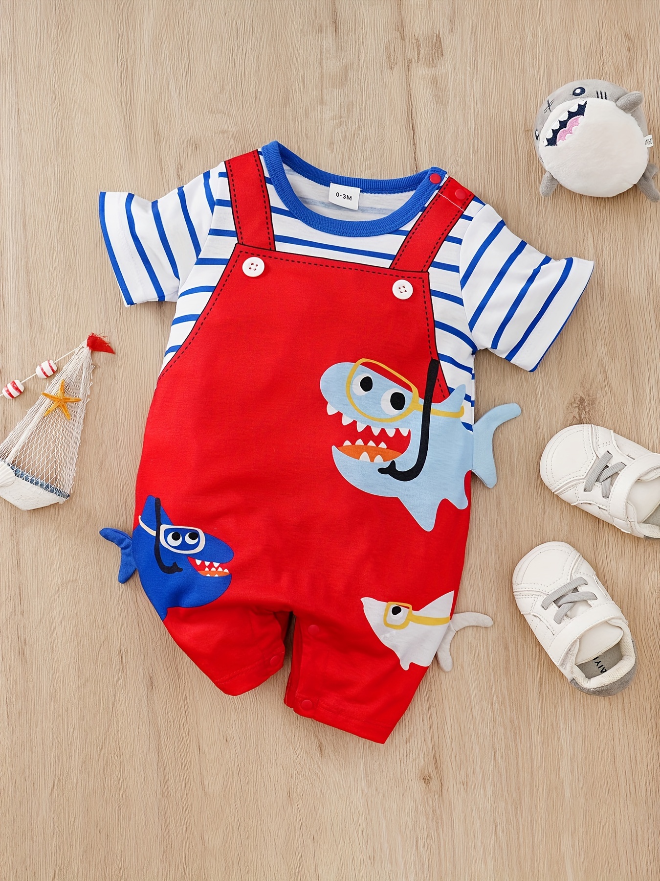 Multitrust Newborn Baby Boys Jumpsuit Checkerboard Plaid Print Short Sleeve Romper Bodysuit Playsuit Outfit Summer Clothes, Infant Unisex, Size: 0-6