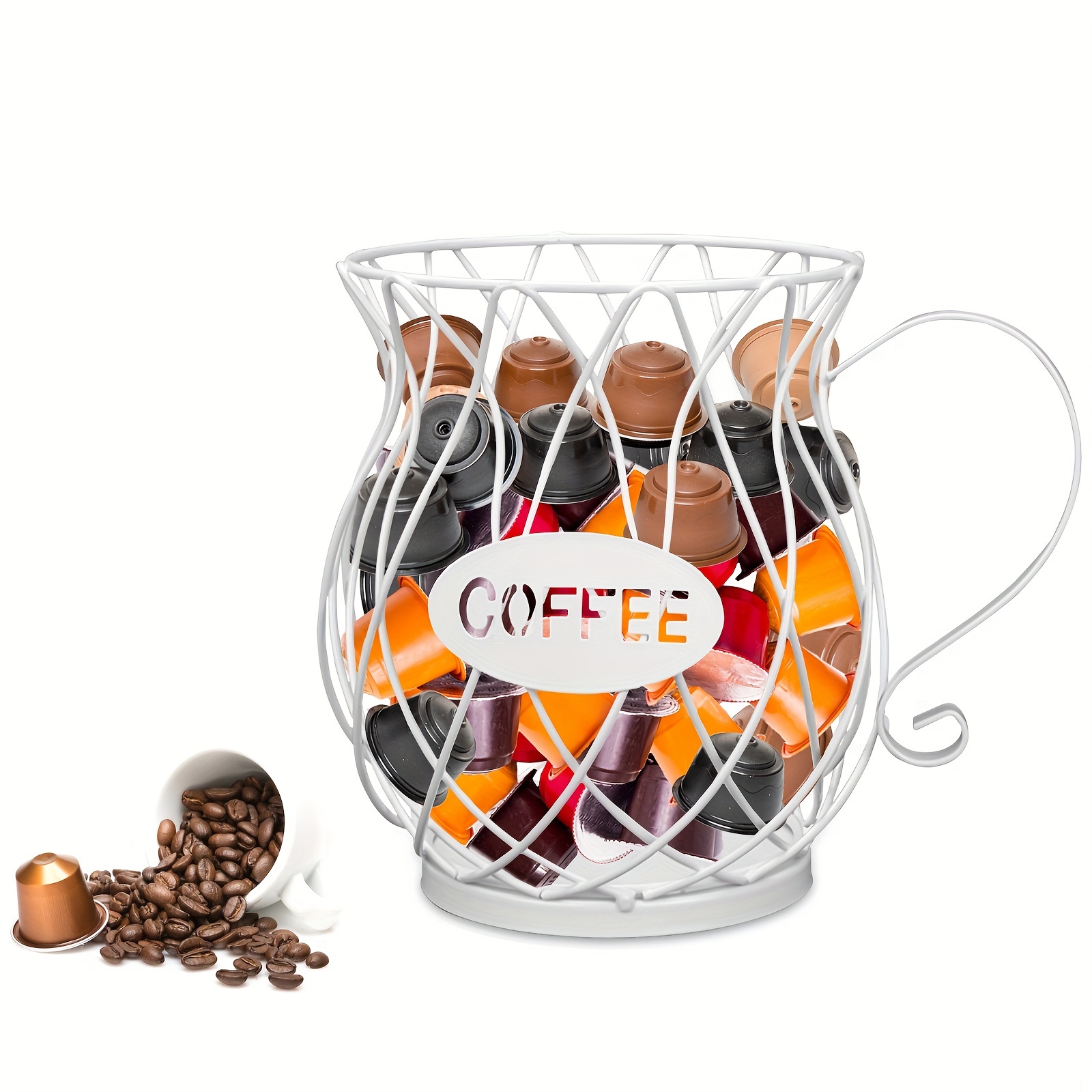 K-Cup - Soporte para cápsulas de café, cajón de almacenamiento para  cápsulas Nespresso y Dolce Gusto, organizador con capacidad de 20 cápsulas,  color