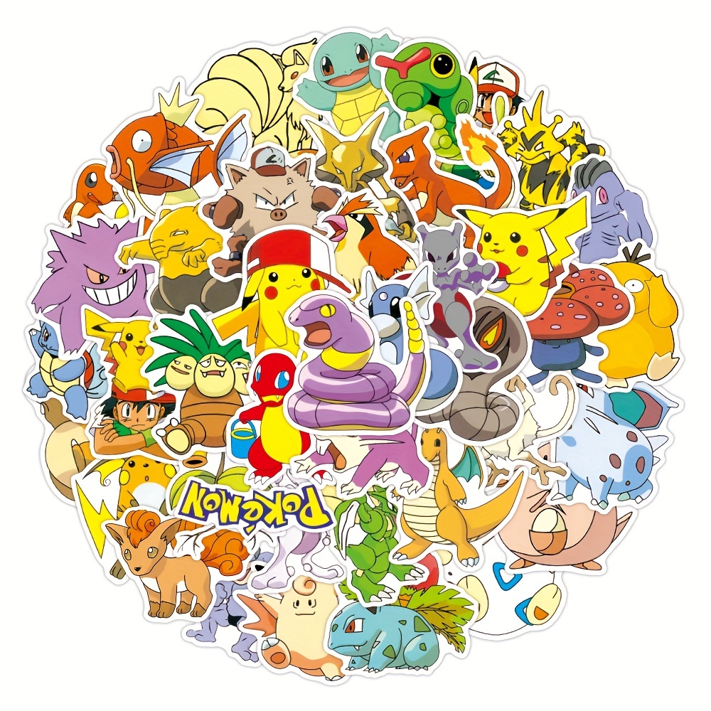 Autocollants - Pokémon de style Kawaii - 50 pcs