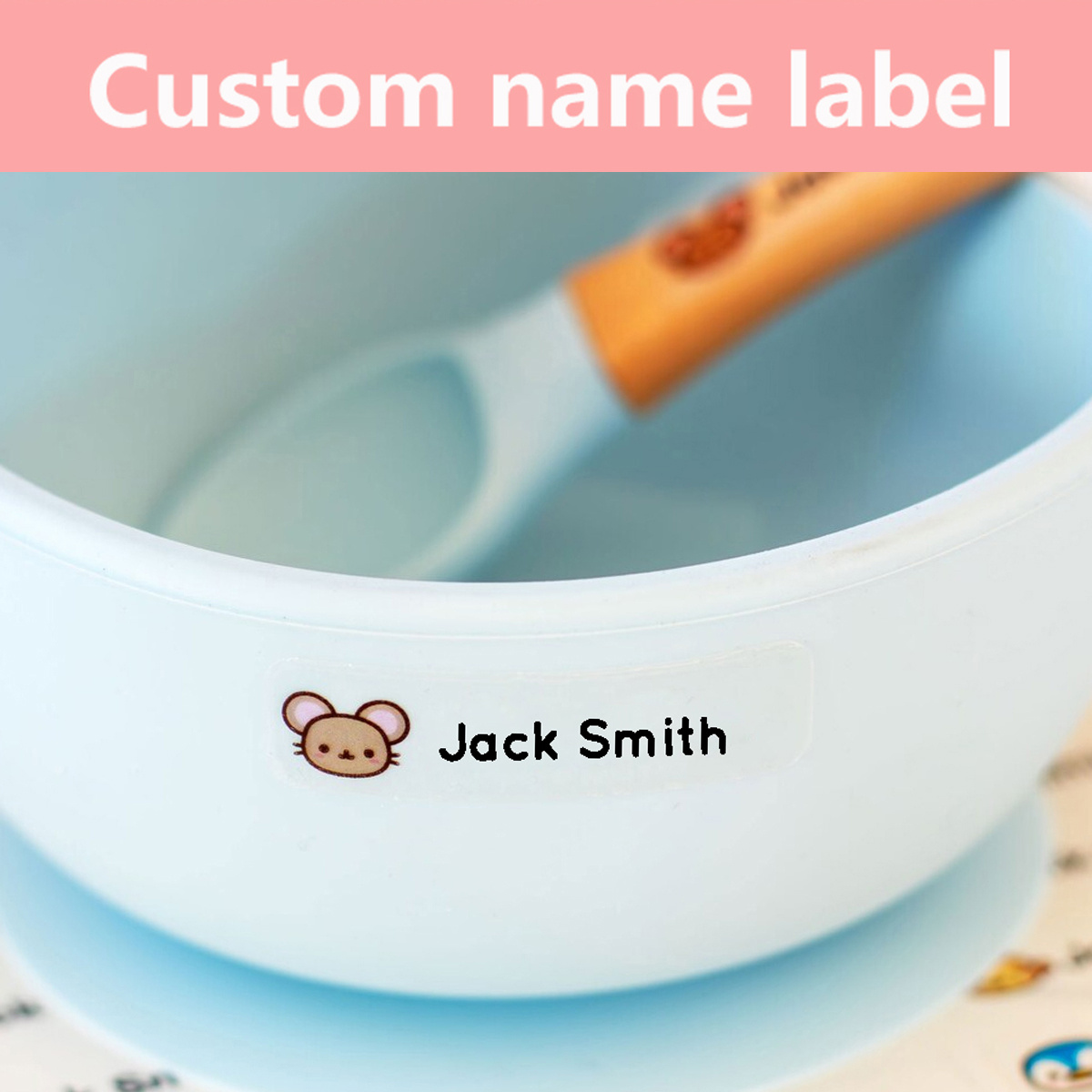 300pcs Baby Bottle Labels for Daycare, Cartoon Animal School Name Labels  for Kids, Daycare Labels, Write