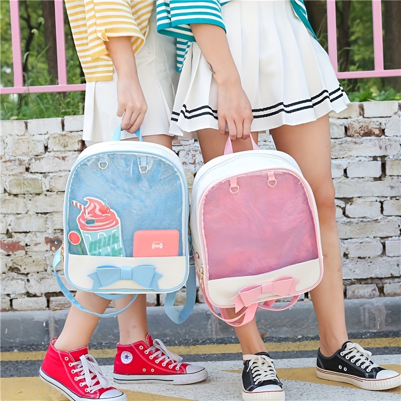 Cat Printed Jk Uniform Bag, Japanese Stuffed Anime Student Messenger Bag,  Portable Stylish Square Shoulder Bag - Temu