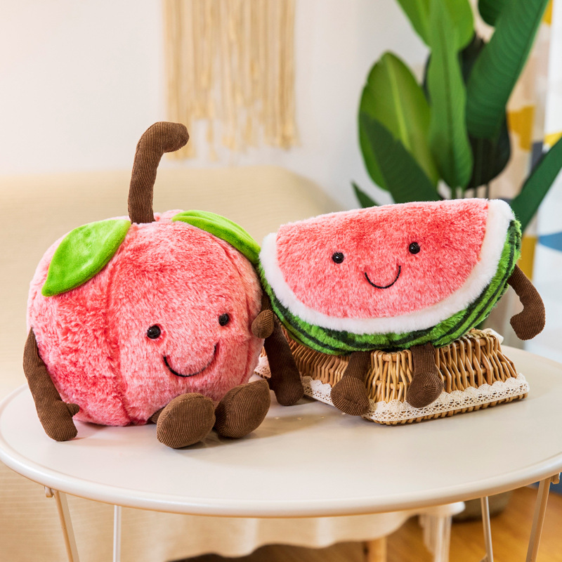 1pc Fruit Shaped Stuffed Apple Pillow Plush Toy Birthday Gift