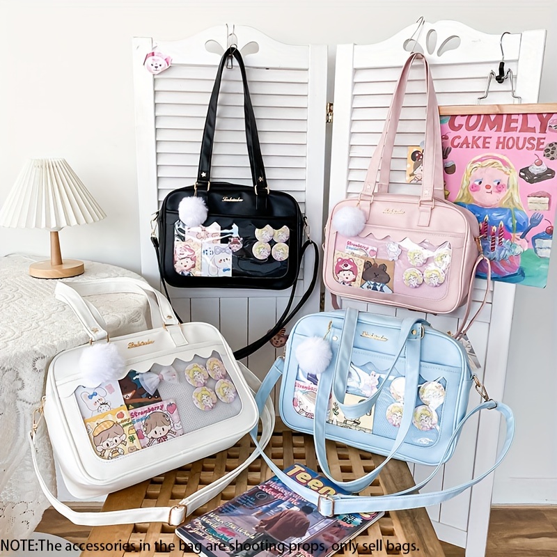 Bolsas de hombro para mujer, 1 unidad, bolsa cruzada para mujer, decoración  de almacenamiento, patrón de moda, bolso de gato para niñas, bolso casual