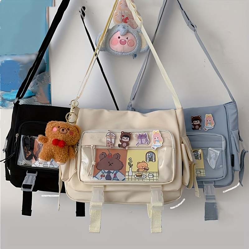 Harajuku Cute Canvas Casual teenage school bag Aesthetic Sweet messenger bag