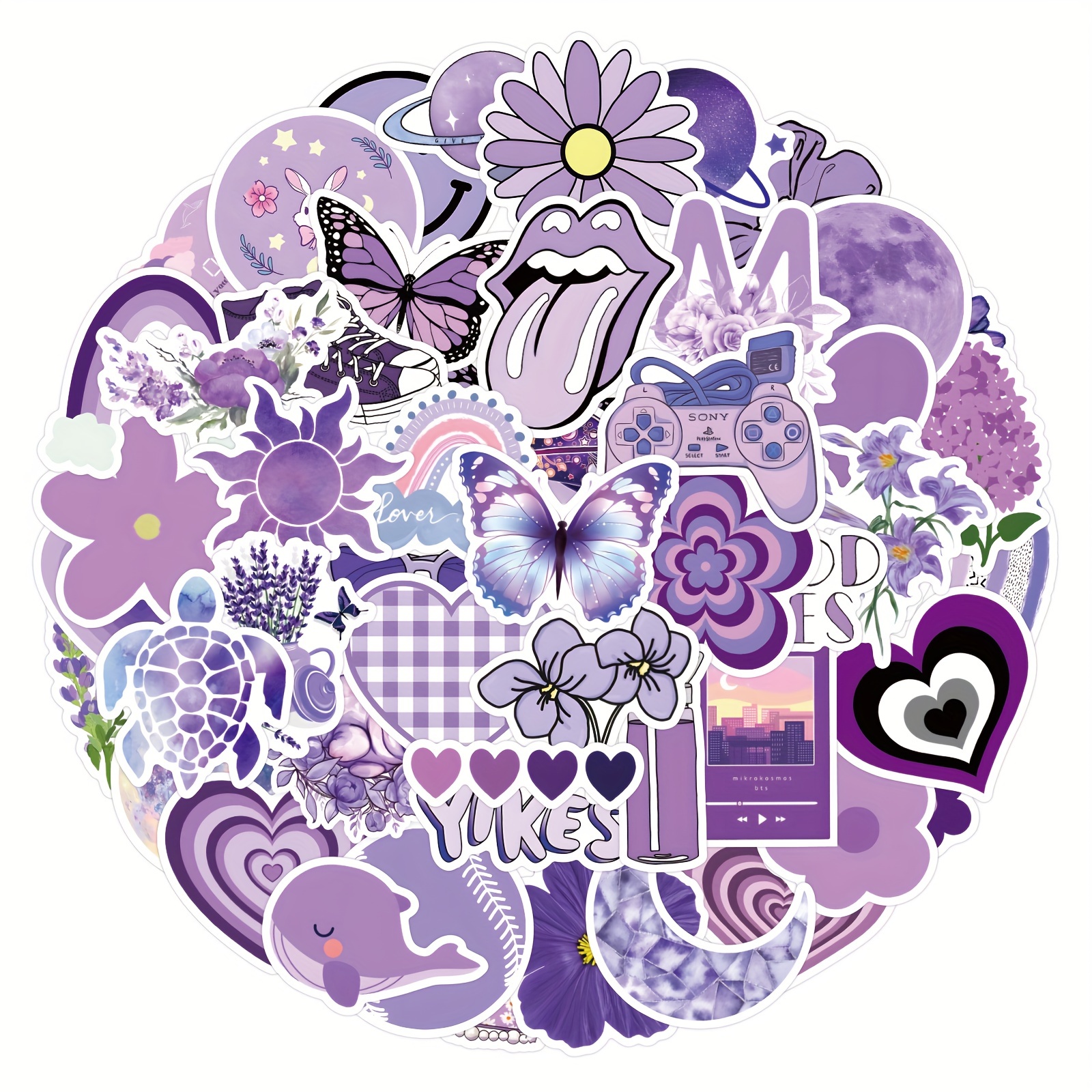 120 Pièces Autocollants de Fleurs Mignonnes Stickers Fleur en