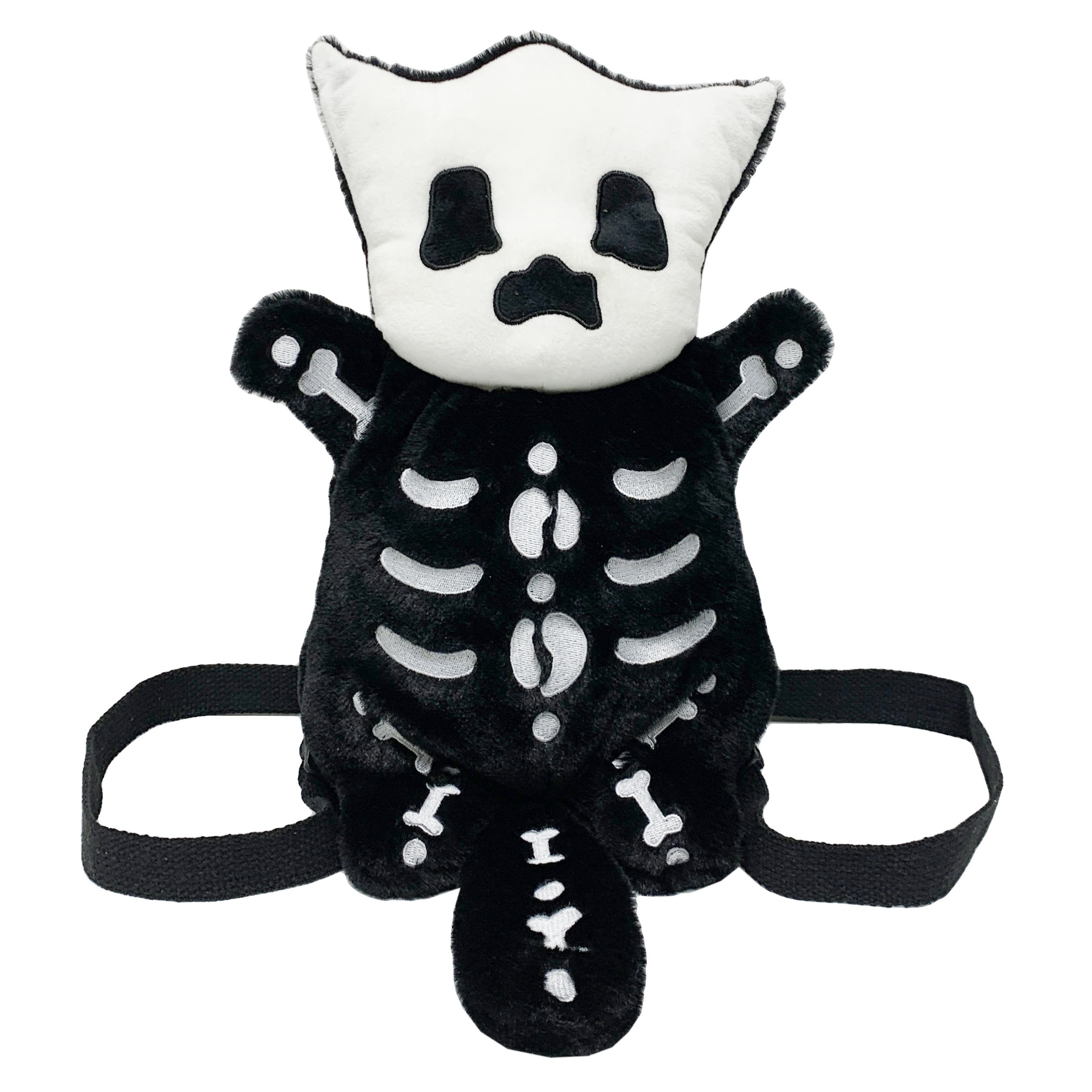 Dolls Kill Hello Kitty Skeleton Plush Backpack - Black