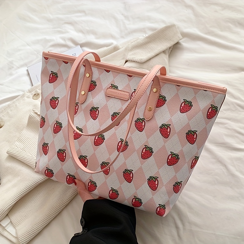 Erdbeere Tote Bag, Einkaufstasche, Süßer EINKAUFSBEUTEL, Süße