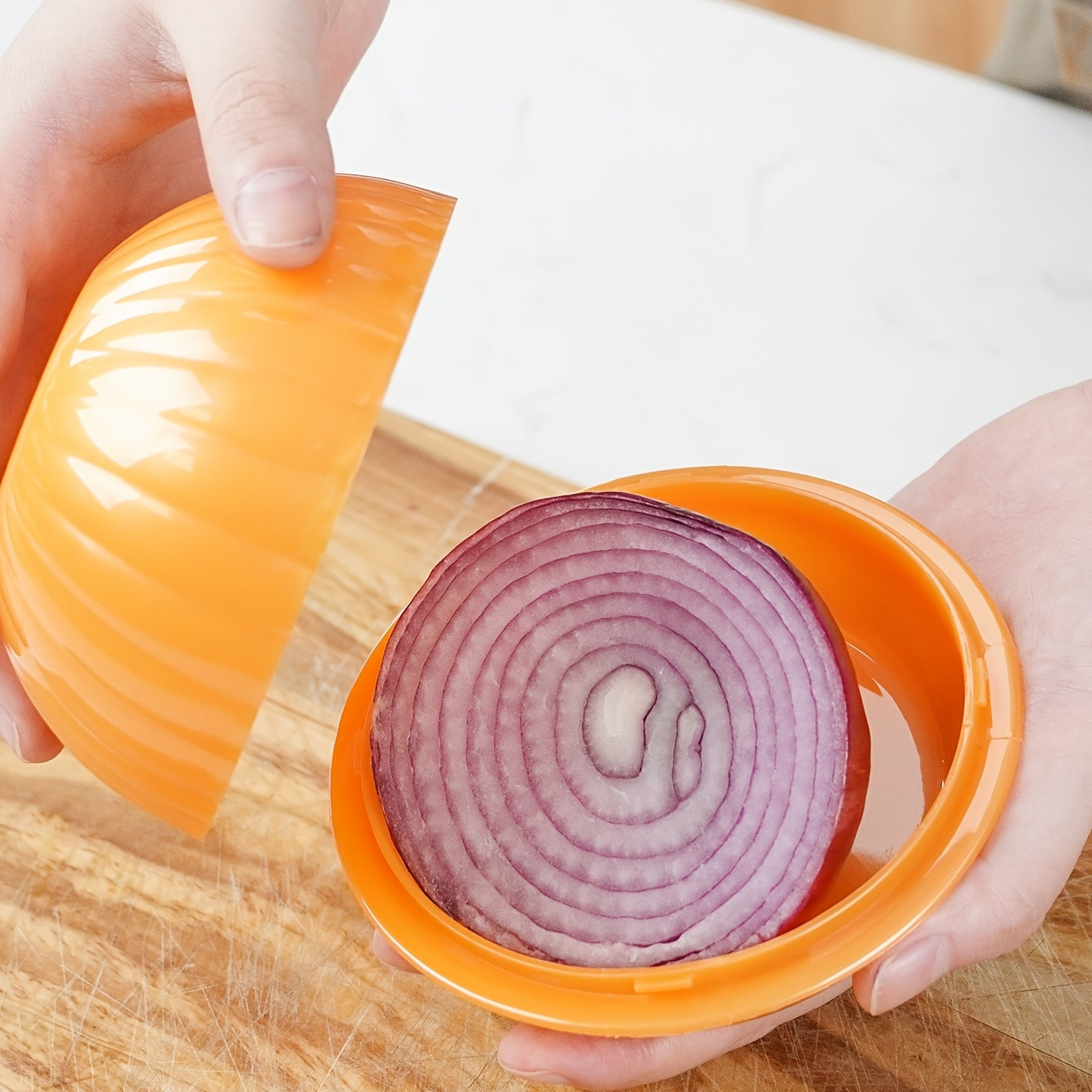 4 économiseurs forme fruits et légumes,Conteneurs stockage d'oignons  Avocado Keeper | Boîte rangement réutilisable pour réfrigérateur pour  conserver