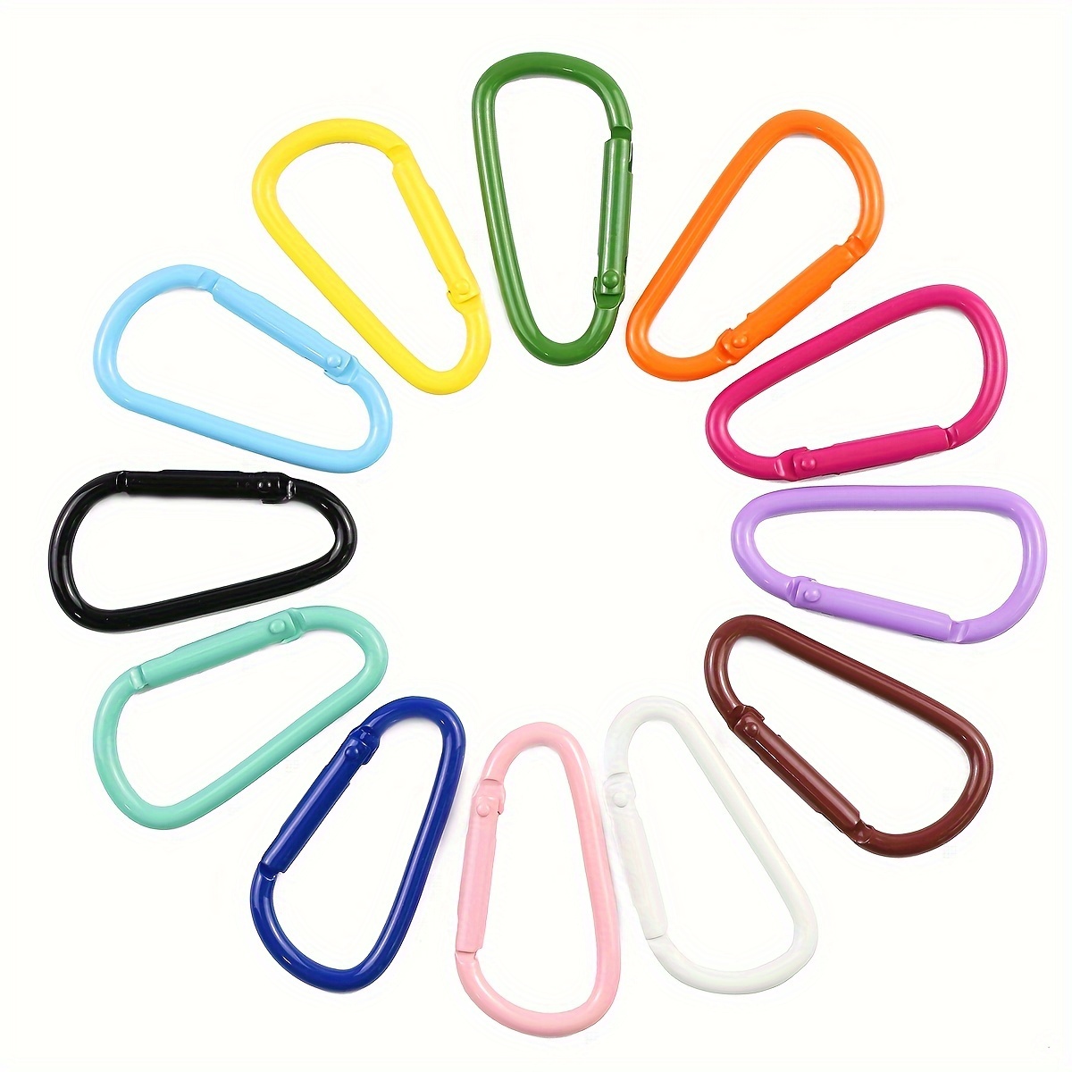 50 Pcs D-snap Hook Keychain Zinc Alloy Key Chain Hooks Rotary Key Ring Hooks  