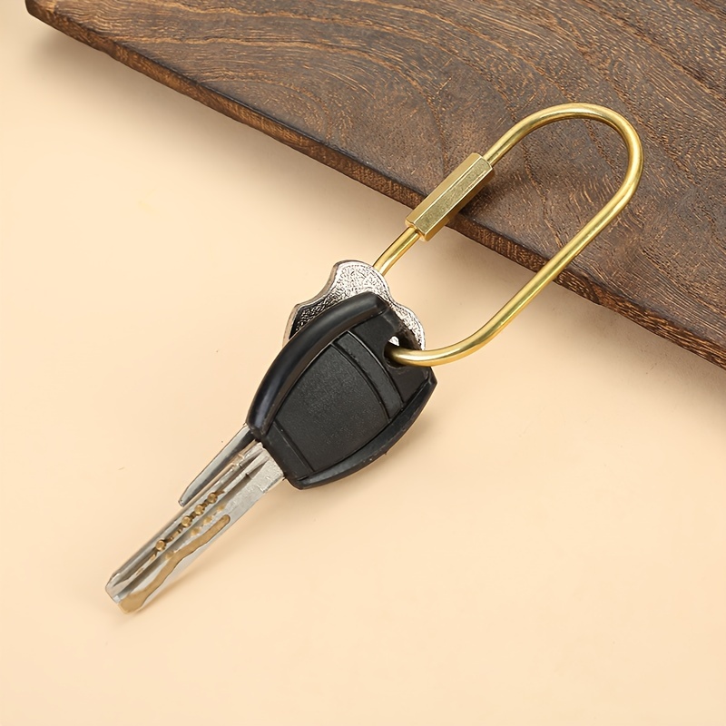 Screw Lock Brass Keychain Retro Durable Screw Lock Keychain - Temu