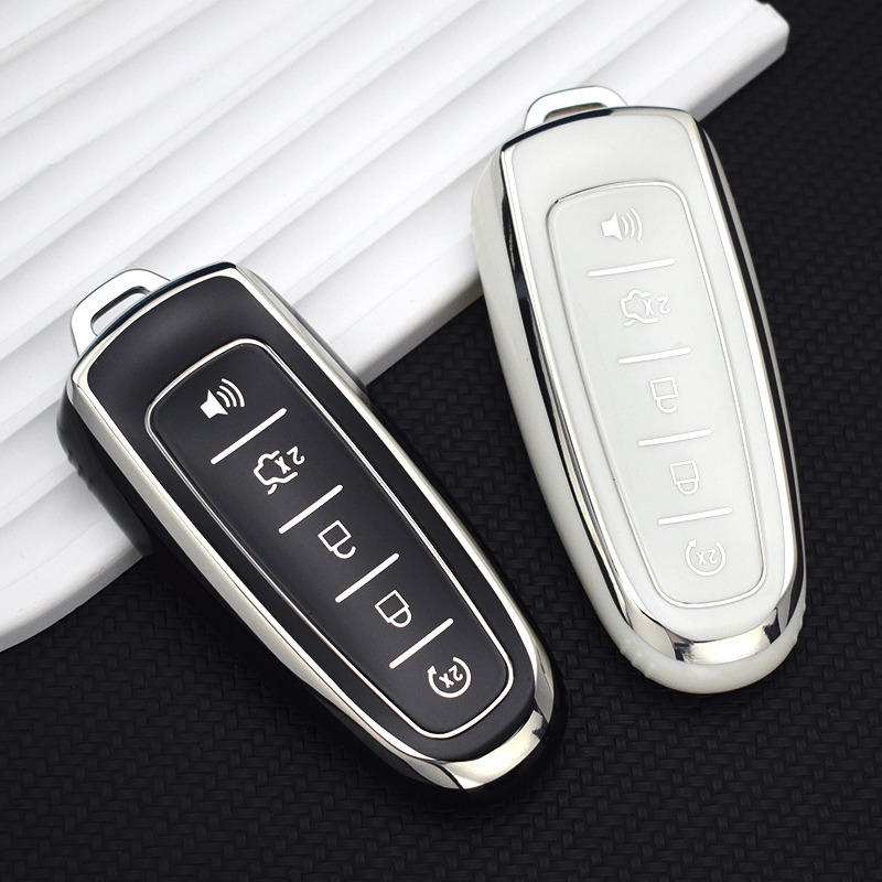Upgraded Flip Key Fob for Ford Mustang Focus Explorer Expedition Escape Edge Fusion Taurus Key Fob,4 Buttons Keyless Entry Car Remote Uncut Ignition