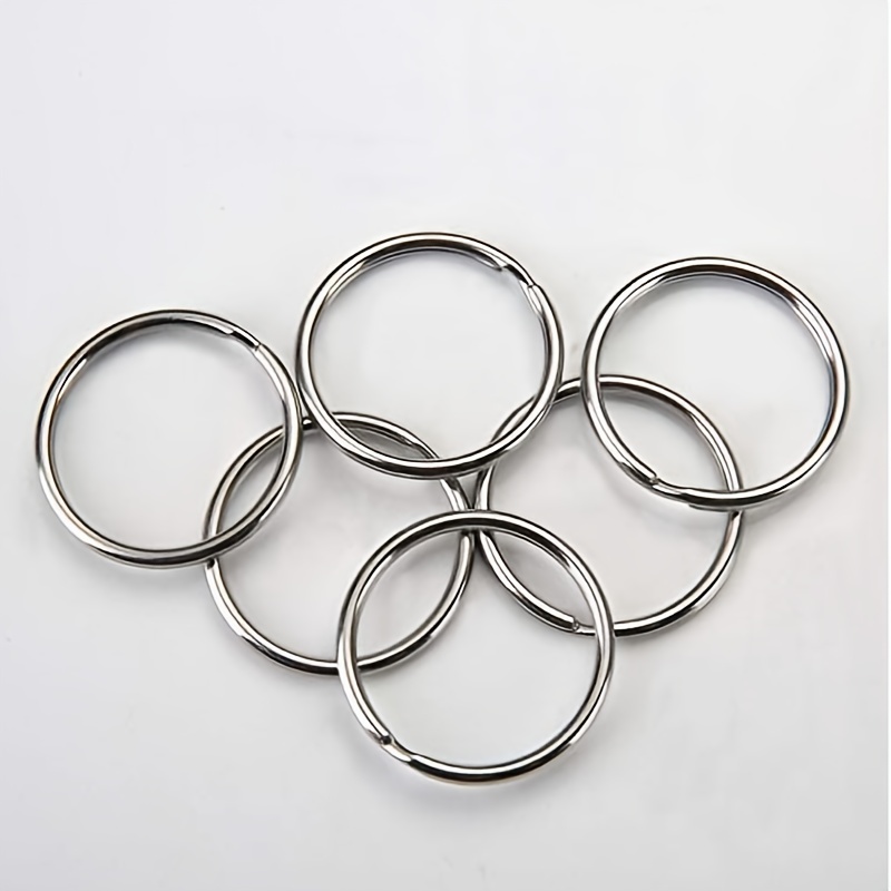 Bag Silver Plated Metal Blank Key Ring Keychain Split Ring - Temu
