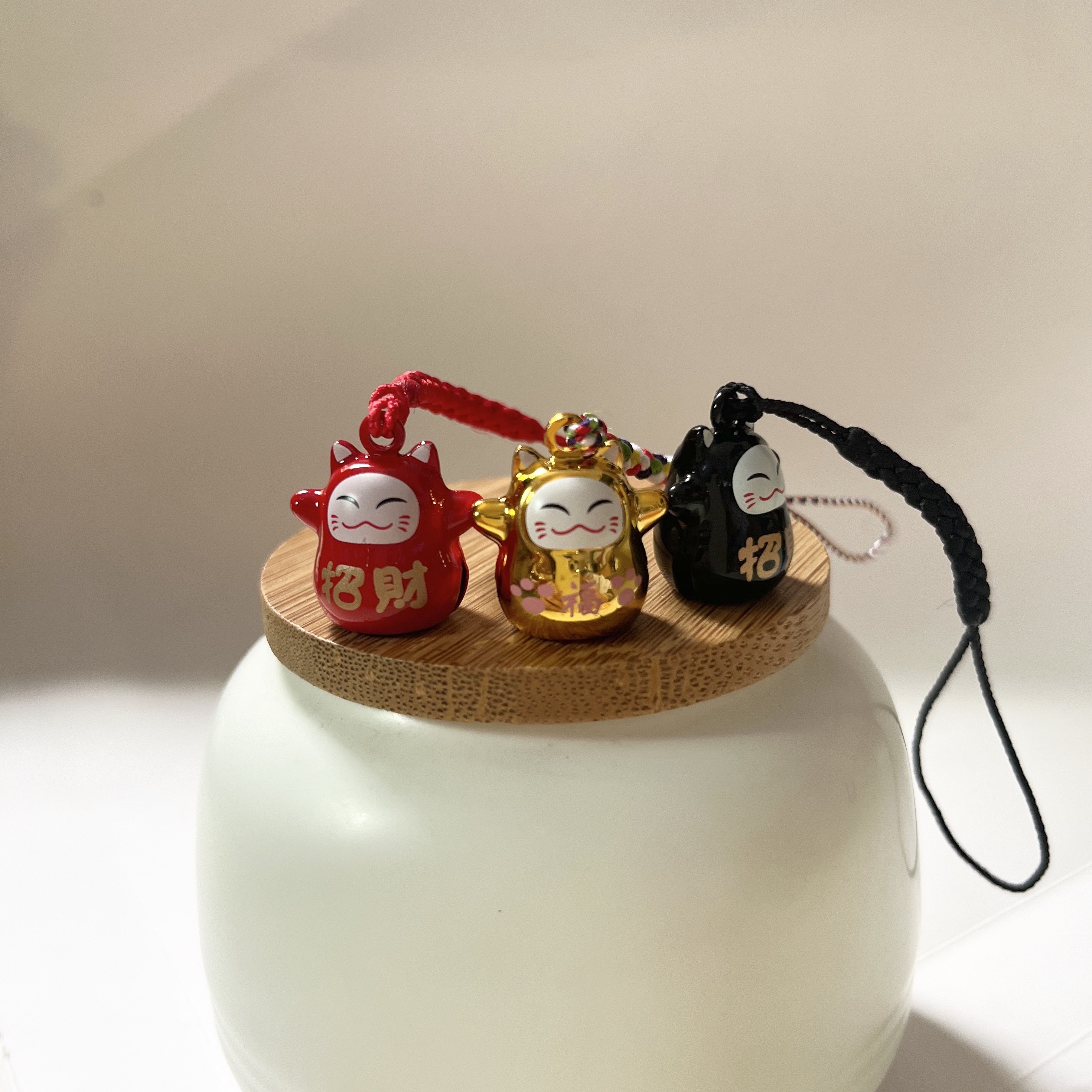Durable Soft Clay Cute Keyrings Keychains With Ceramic Lucky - Temu
