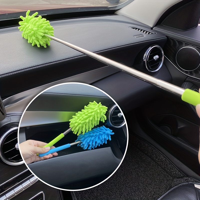  MoKo Car Duster, Multipurpose Car Wash Brush Exterior and  Interior Microfiber Duster with Extendable Handle for Cleaning - Grey :  Automotive