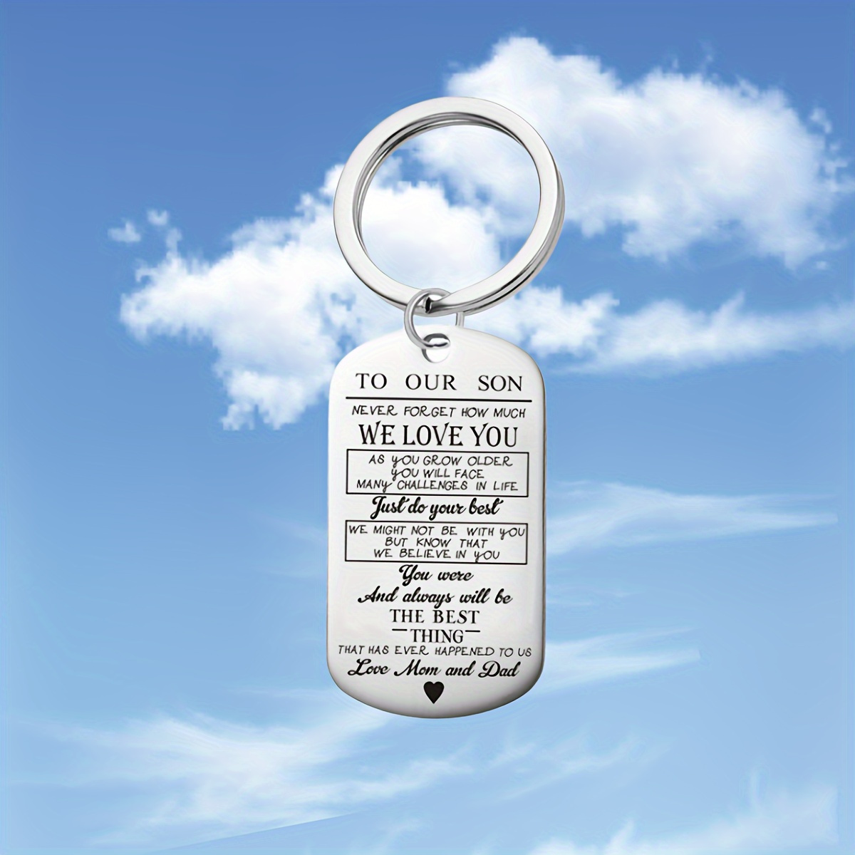 World's Best Son-in-law Tag Keychain Metal Key Chain Ring Birthday Christmas Thanksgiving Gift for Son-in-law,Son Gifts,Temu