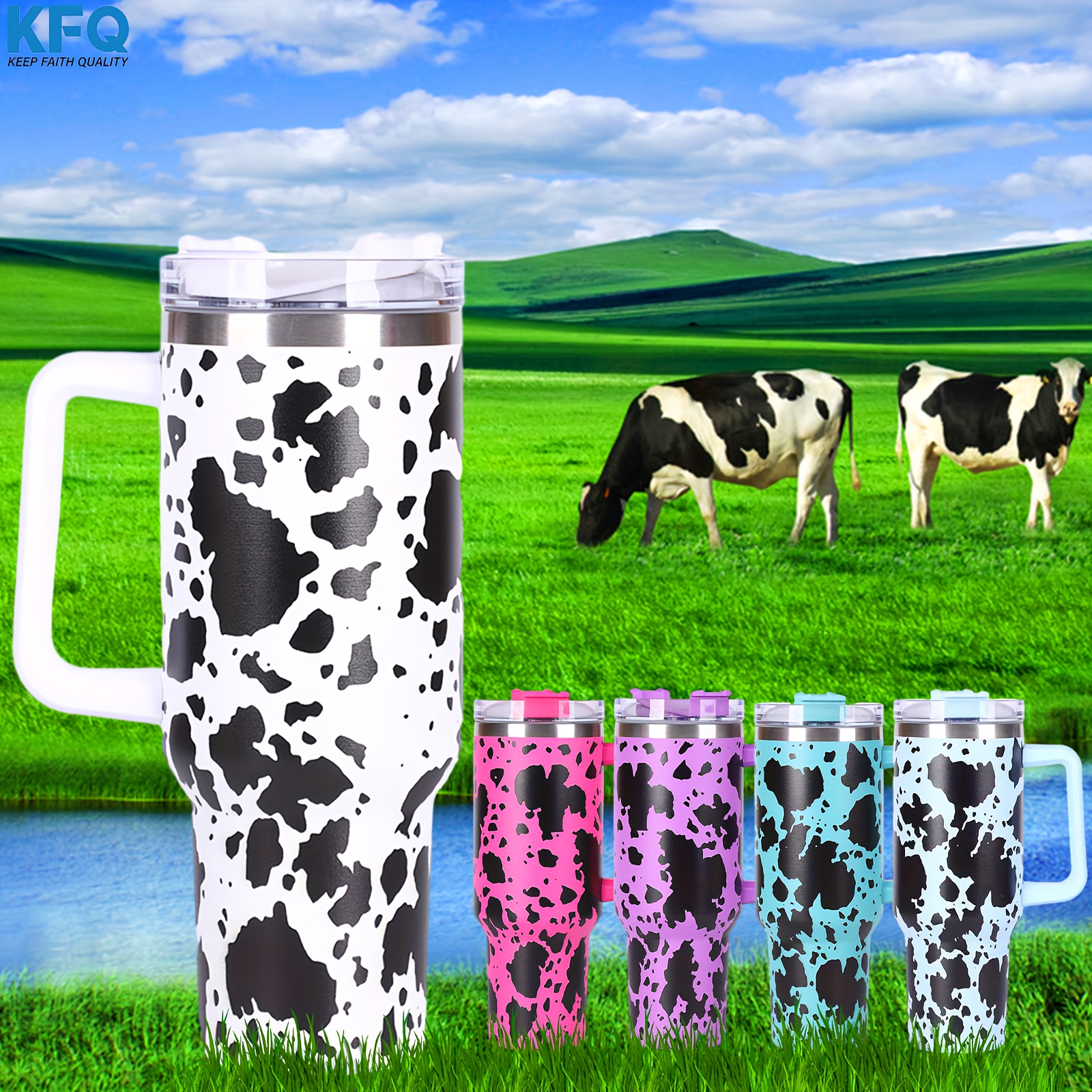 Cow Print Tumbler with Lid and Straw Stainless Steel Insulated Thermal Slim  Cows Skinny Tumbler 20 o…See more Cow Print Tumbler with Lid and Straw
