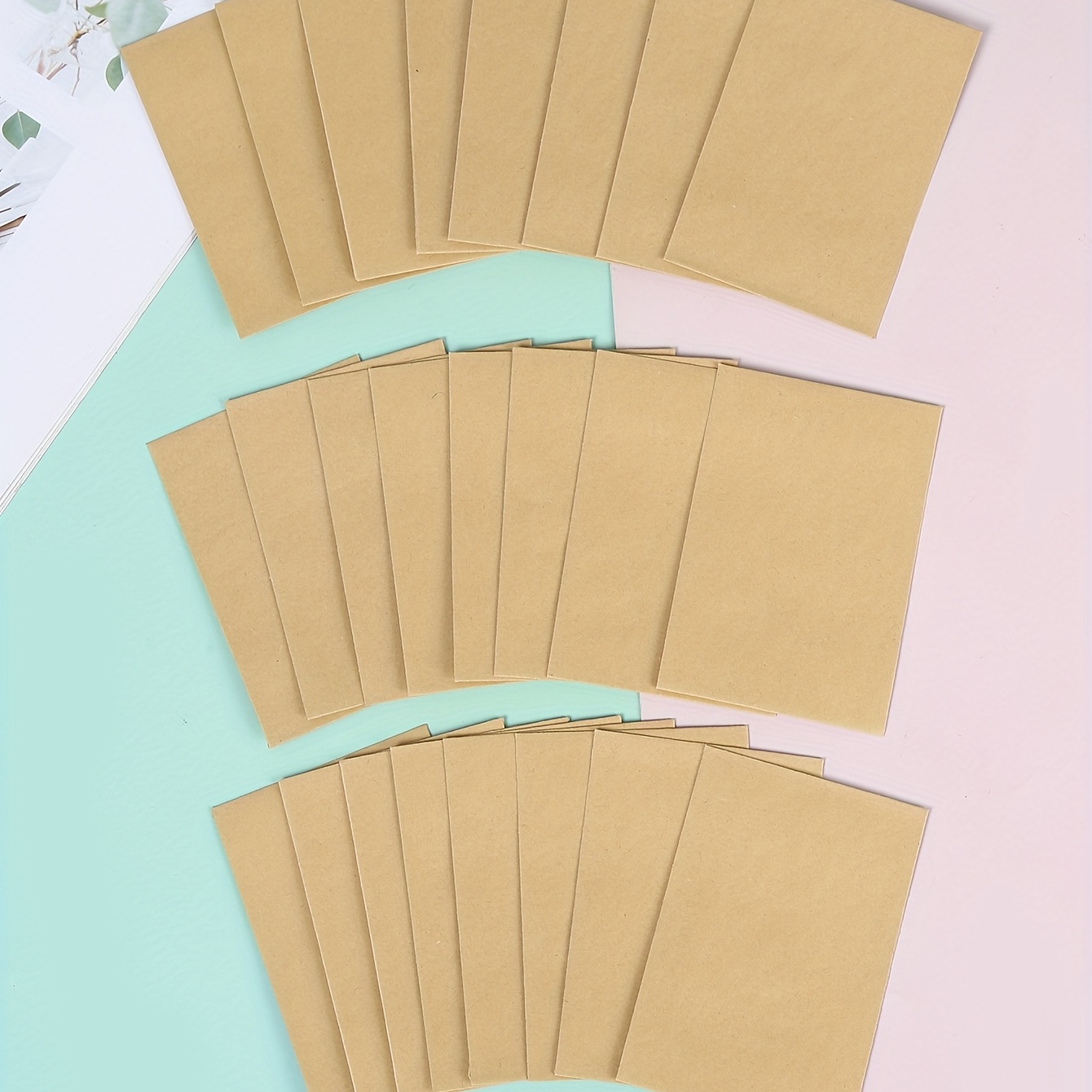 60Pcs-Set Petites Enveloppes Marron Enveloppes Kraft Vintage