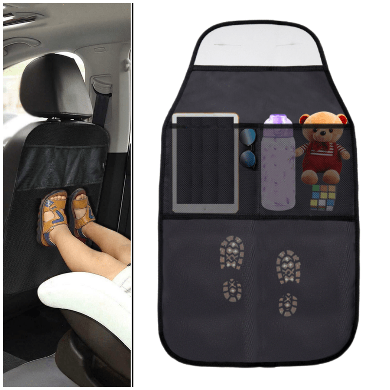 Protector de asiento de automóvil, paquete de 2 protectores de asiento de  bebé para niños con bolsillo organizador, almohadilla para perros EPE más