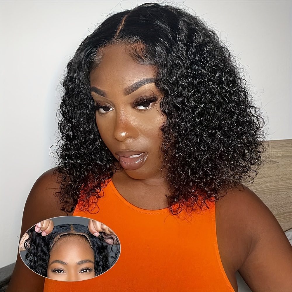 Wear and Go Glueless Wig 6x4 HD Closure Lace Wigs For Women Human Hair Wig  Kinky Curly Lace Frontal Wigs With Elastic Band YARRA