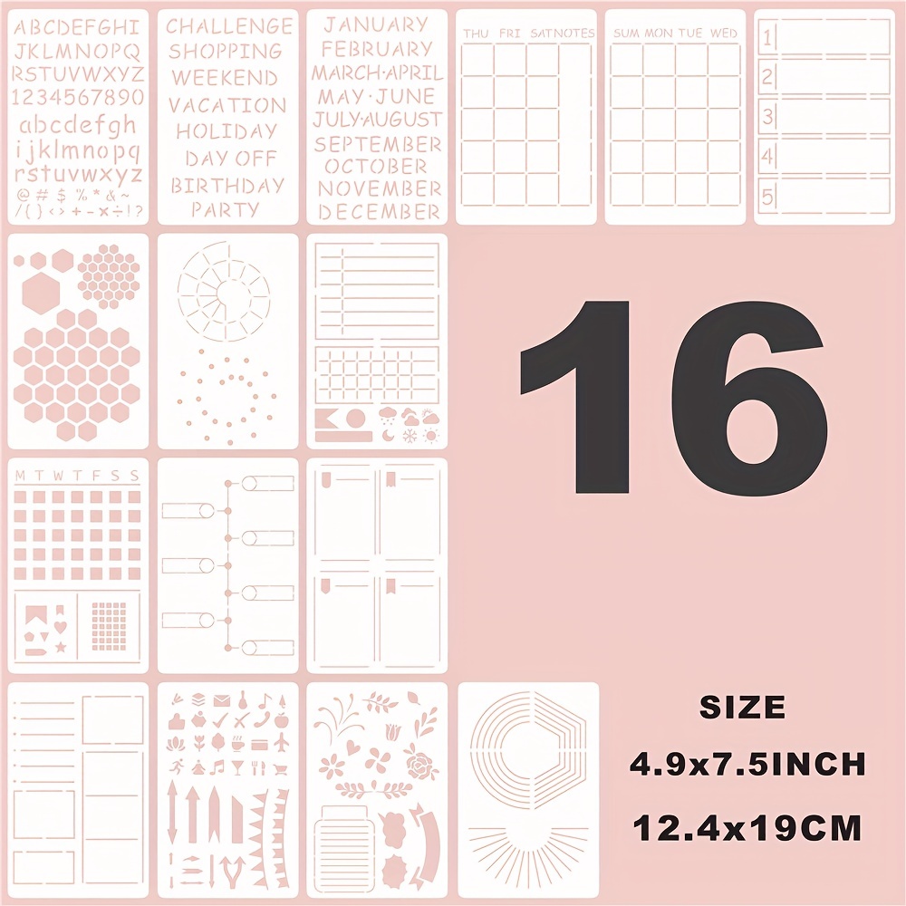 Ultimate Productivity Journal Supplies Kit - 31 Piece Set, Custom-Designed Supplies for Bullet Dotted Journals, Includes Stickers, Stencils, Washi