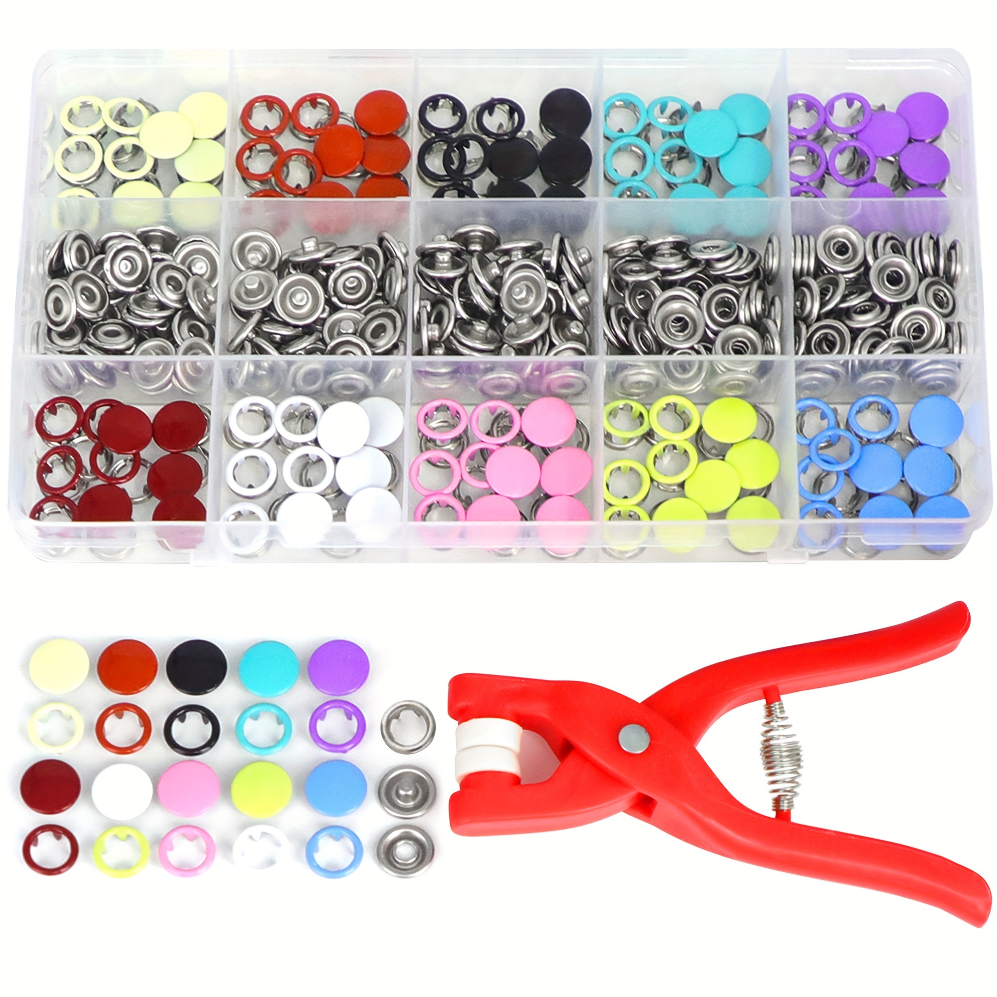Crafts Metal Snap Button Kit Snap On Buttons With Snap Fastener Tool For  Sewing Clothing Leather Crafting 10 Assorted Colors, - Temu United Arab  Emirates