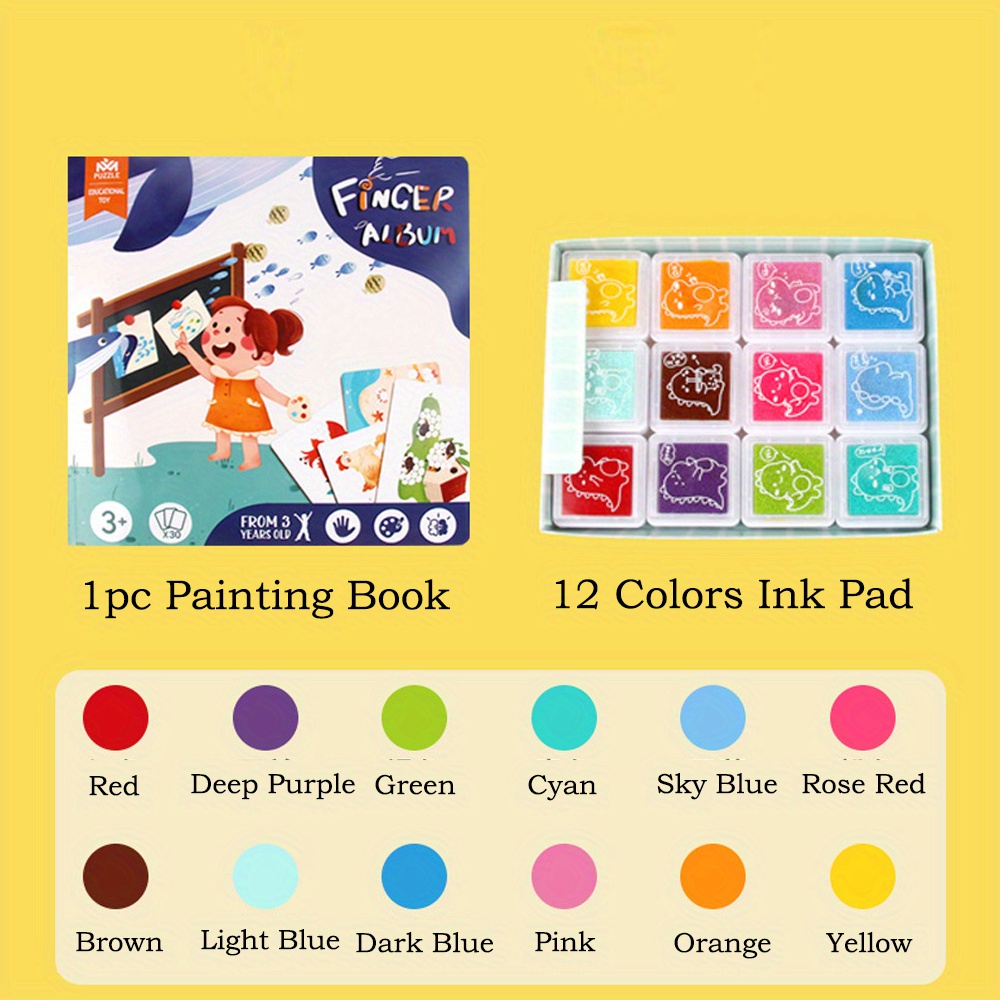 Zanvia Colored Washable Kids Finger Paints Set 12 Colors - Temu United Arab  Emirates