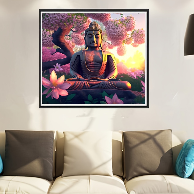 Buddha Statue 5d Diamond Painting Adult Kit, Diy Diamond Art Kit, Full  Diamond Buddhist Lotus Diamond Dot Painting Gem Art And Home Wall  Decoration Crafts - Temu