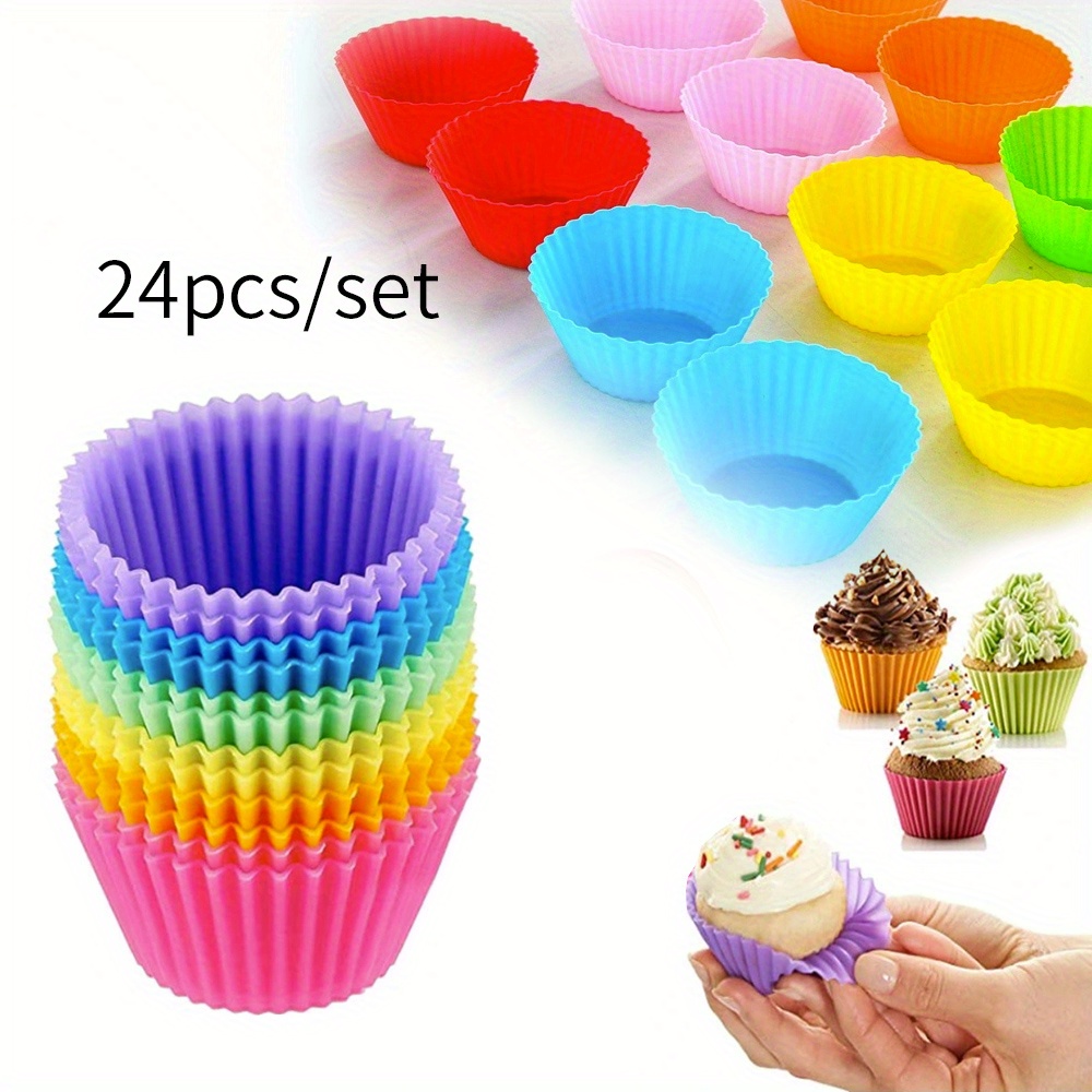 12 Cavity Mini Muffin Cup Silicone Cupcake Egg Tart Cake Mold Cookies Reuse  Baking Decorating Tools Mousse Making Mould