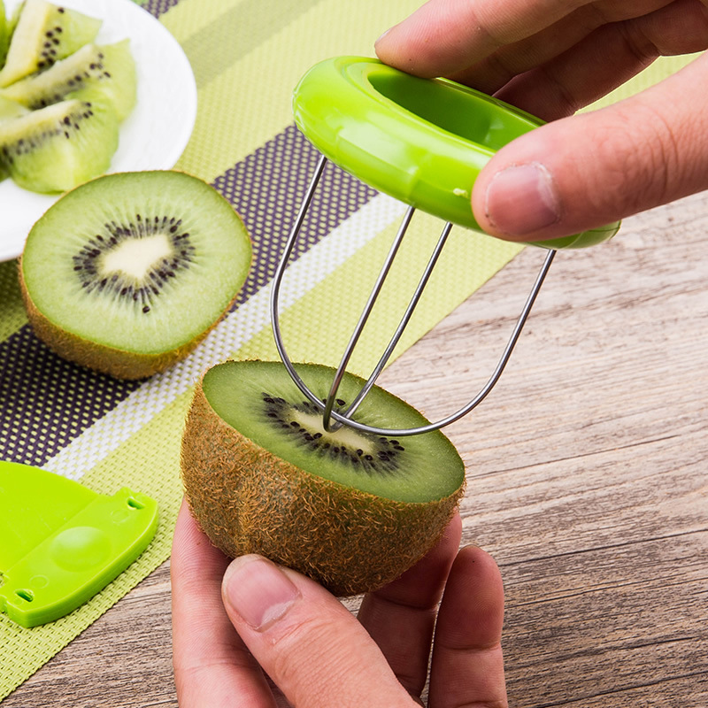 Kiwi Spoon Scoop Plastic Fruit Knife Slicer Peeler Cutter Tool x3