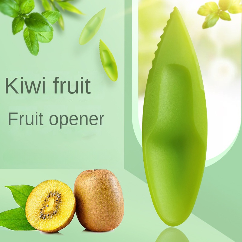 Kiwi Slicer Tool 2-In-1 Kiwi Fruit Peeler Kiwi Fruit Slicer Scoop for  Peeling Quartering for Mango Fruit Salad Snacking 2Pcs with 1pcs Knife  (green