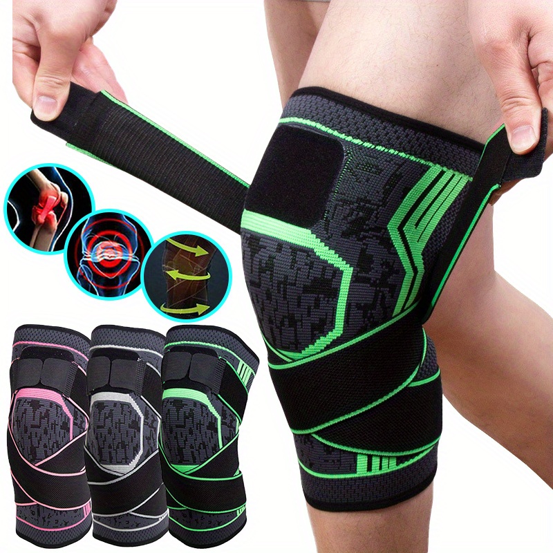 Leg Warmer Stretchy Knee Brace Thigh Protector,1 Pairm,knee Compression Pad  Thick Support Protector For Sport Basketball Volleyball Soccer Rugby Cross