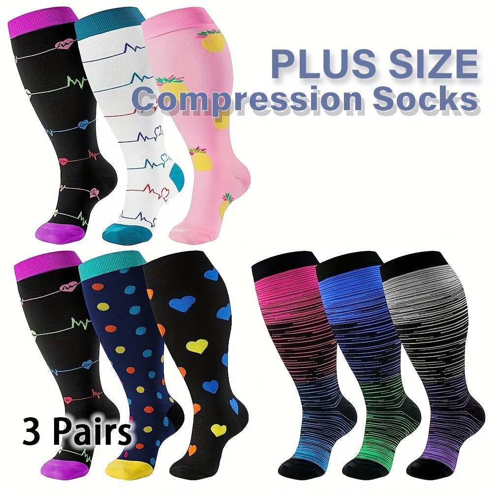 Plus Size Compression Socks Wide Calf Extra Large Knee High - Temu Canada