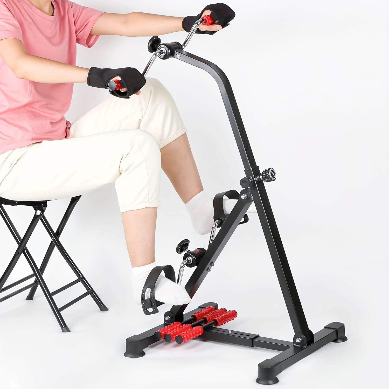 Bicicleta plegable pedal paso a paso máquina de fitness adelgazamiento  cinta de correr paso aeróbicos gimnasio en casa mini stepper equipo de  ejercicio