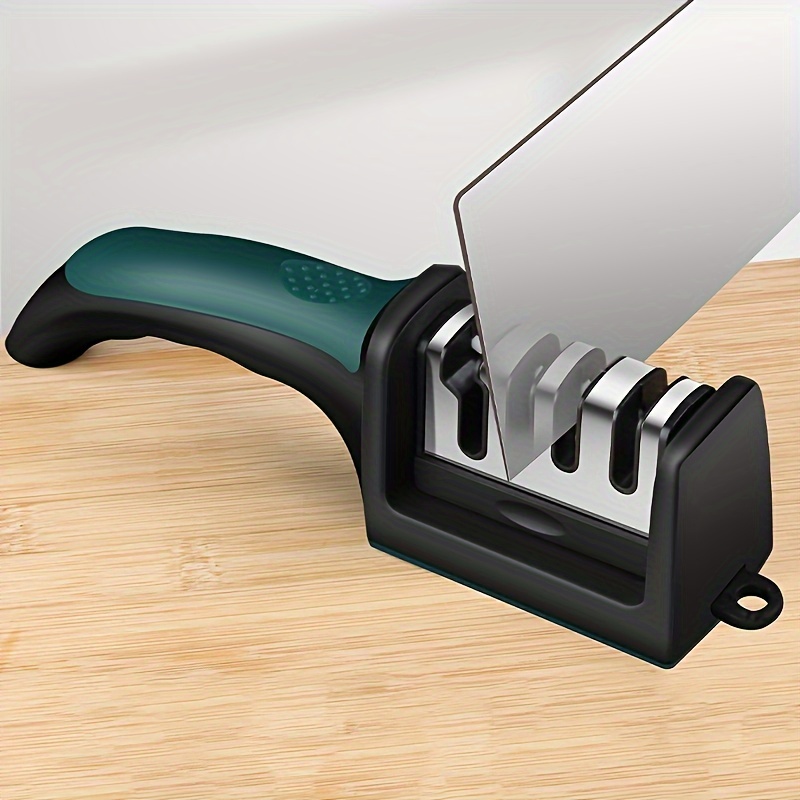 Afilador de cuchillos - Afilador de tijeras para cuchillos de cocina de 4  etapas para reparar, restaurar, afilar y pulir cuchillas, herramienta de  afilado de tijera para cuchillos de acero de chef