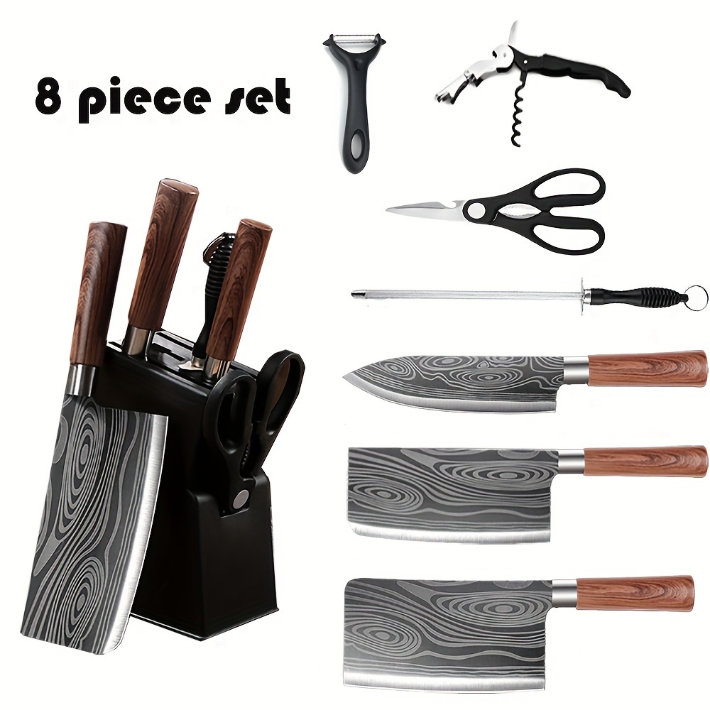 Kitchen Knife Set Block - Temu