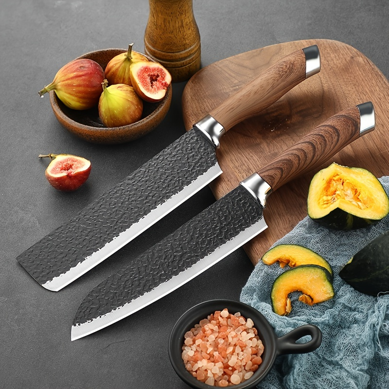 Premium Black Blade Kitchen Knife Set Sharp Chef - Temu