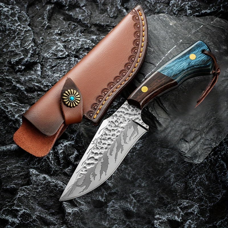 Durable Hunting Knife With Antler Handle And Vegetable - Temu