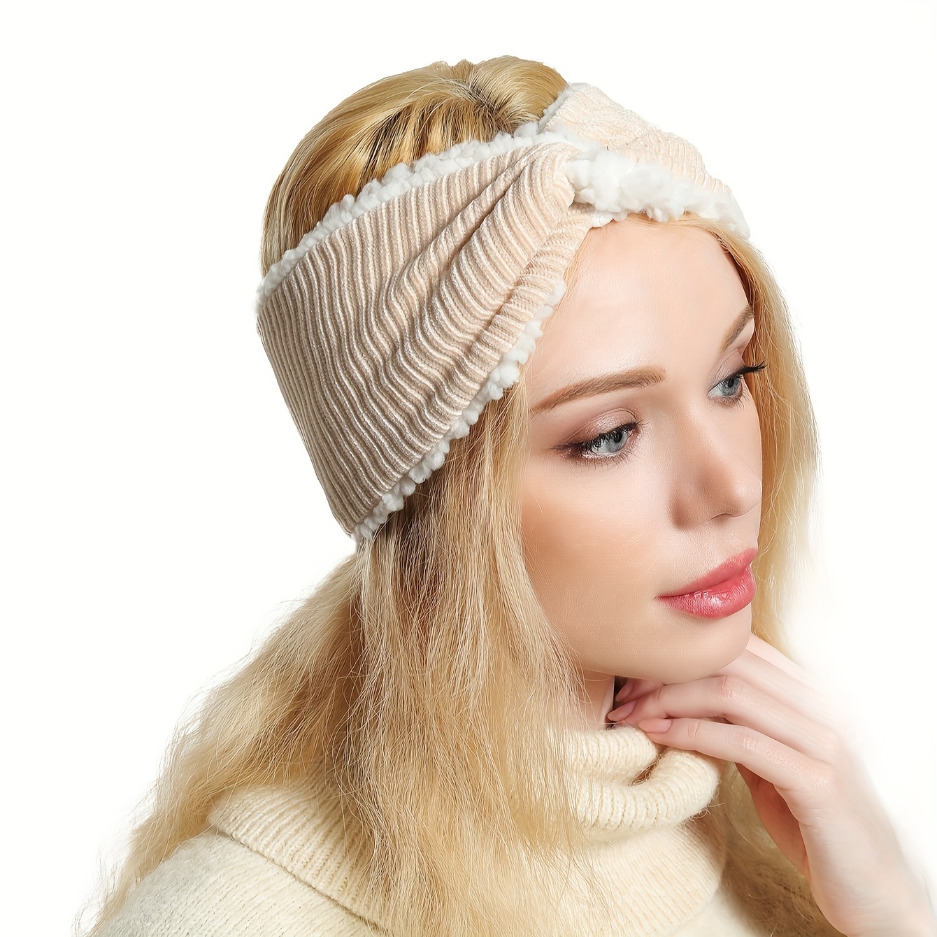 Winter Knitted Headband - Women Ear Warmer Headband Crochet Turban Twist  Hair Band Fleece Lined Stretchy Headwrap Winter Thick Headbands For Womens  (Black) : : Clothing, Shoes & Accessories