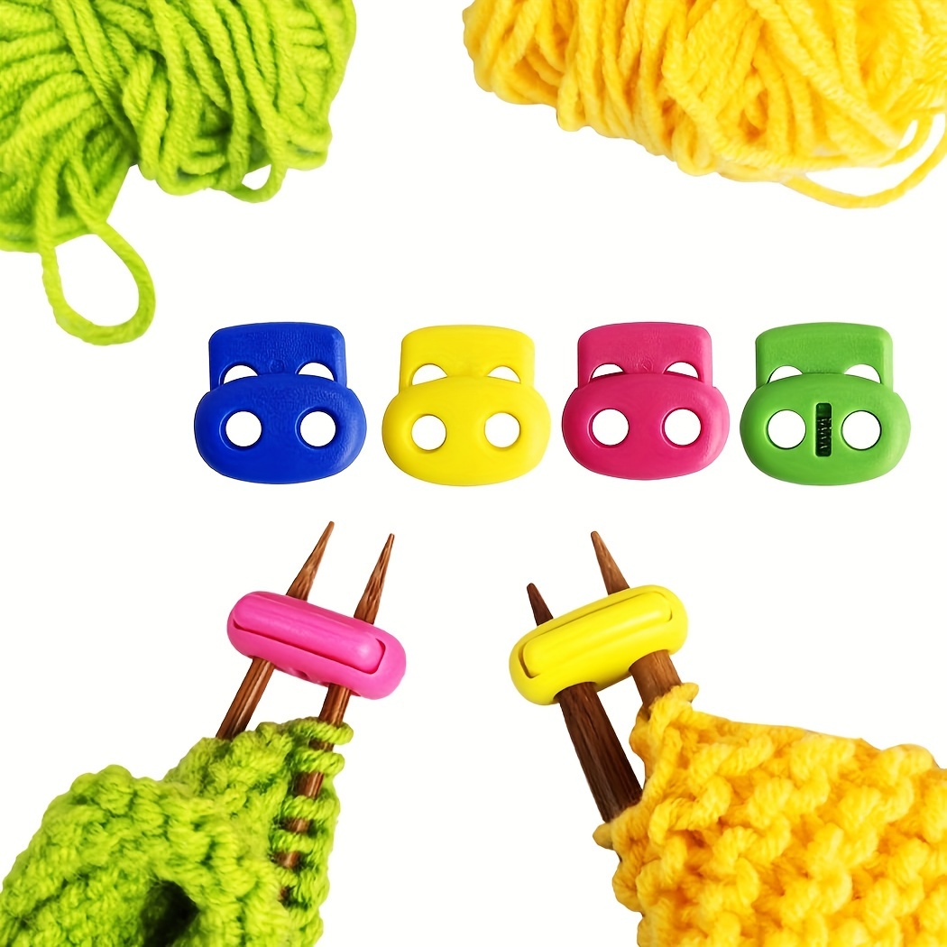 Knitting Needle Stoppers Elasticity Silicone Soft Knitting - Temu